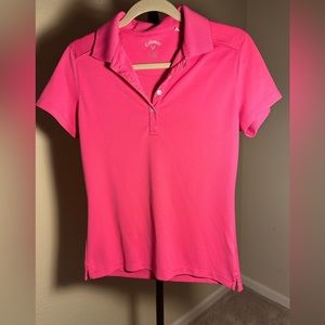 Callaway Women’s Golf Activewear Polo Size: Medium Color:Pink